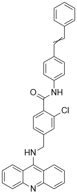 4-((Akridin-9-ilamino)metil)-2-kloro-N-(4-stirilfenil)benzamid