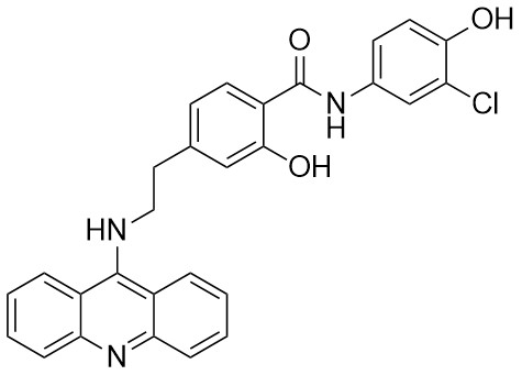 4-(2-(Akridin-9-ilamino)etil)-N-(3-kloro-4-hidroksifenil)-2-hidroksibenzamid