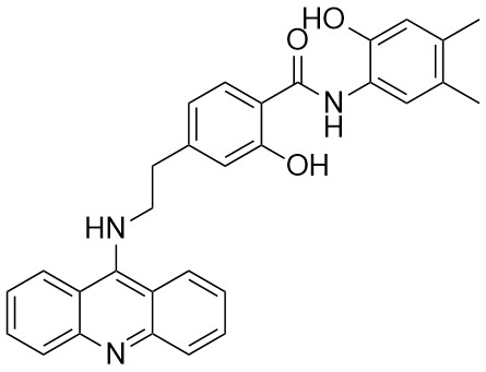 4-(2-(Akridin-9-ilamino)etil)-2-hidroksi-N-(2-hidroksi-4,5-dimetilfenil)benzamid