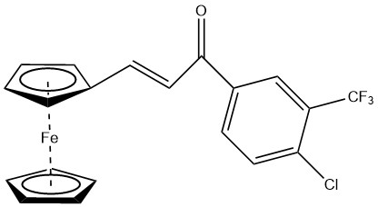 3-(4-Kloro-3-(trifluorometil)fenil)-1-ferrosenilprop-2-en-1-on