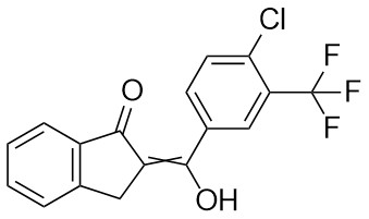 2-((4-Kloro-3-(trifluorometil)fenil)(hidroksi)metilen)-2,3-dihidro-1H-inden-1-on