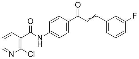 2-Kloro-N-(4-(3-(3-florofenil)akriloil)fenil)nikotinamid