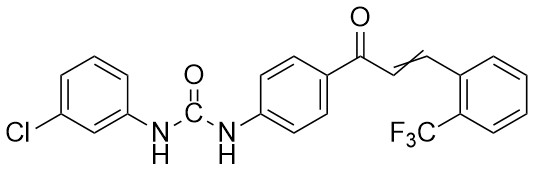 1-(3-Klorofenil)-3-(4-(3-(2-(trifluorometil)fenil)akriloil)fenil)üre