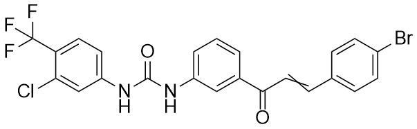 1-(3-(3-(4-Bromofenil)akriloil)fenil)-3-(3-kloro-4-(trifluorometil)fenil)üre