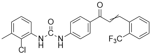 1-(2-Kloro-3-metilfenil)-3-(4-(3-(2-(trifluorometil)fenil)akriloil)fenil)üre