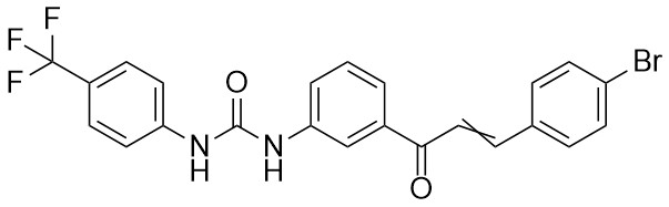 1-(3-(3-(4-Bromofenil)akriloil)fenil)-3-(4-(trifluorometil)fenil)üre