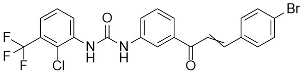 1-(3-(3-(4-Bromofenil)akriloil)fenil)-3-(2-kloro-3-(trifluorometil)fenil)üre