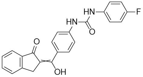 1-(4-Florofenil)-3-(4-(hidroksi(1-okso-1,3-dihidro-2H-inden-2-iliden)metil)fenil)üre