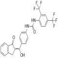 1-(2,4-bis(Trifluorometil)fenil)-3-(4-(hidroksi(1-okso-1,3-dihidro-2H-inden-2-iliden)metil)fenil)üre