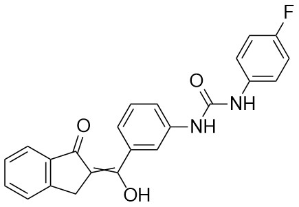 1-(4-Florofenil)-3-(3-(hidroksi(1-okso-1,3-dihidro-2H-inden-2-iliden)metil)fenil)üre