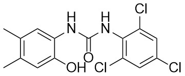 1-(2-Hidroksi-4,5-dimetilfenil)-3-(2,4,6-triklorofenil)üre