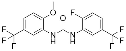 1-(2-Floro-5-(trifluorometil)fenil)-3-(2-metoksi-5-(trifluorometil)fenil)üre