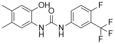 1-(4-Floro-3-(trifluorometil)fenil)-3-(2-hidroksi-4,5-dimetilfenil)üre