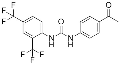 1-(4-Asetilfenil)-3-(2,4-bis(trifluorometil)fenil)üre