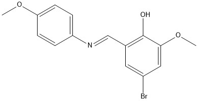 4-Bromo-2-metoksi-6-(((4-metoksifenil)imino)metil)fenol - 100 mg