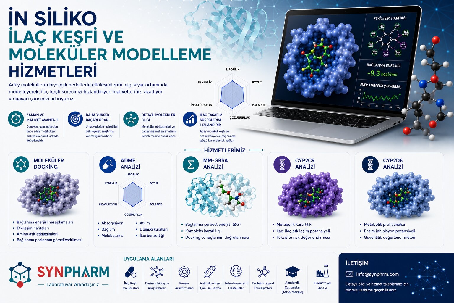 İn Siliko İlaç Keşfi ve Moleküler Modelleme Hizmetleri